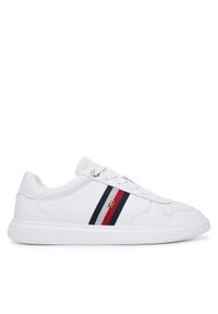 TOMMY HILFIGER - Tommy Hilfiger Sneakersy Icon Court Light Webbing FW0FW09602 Biały. Kolor: biały. Materiał: skóra #1