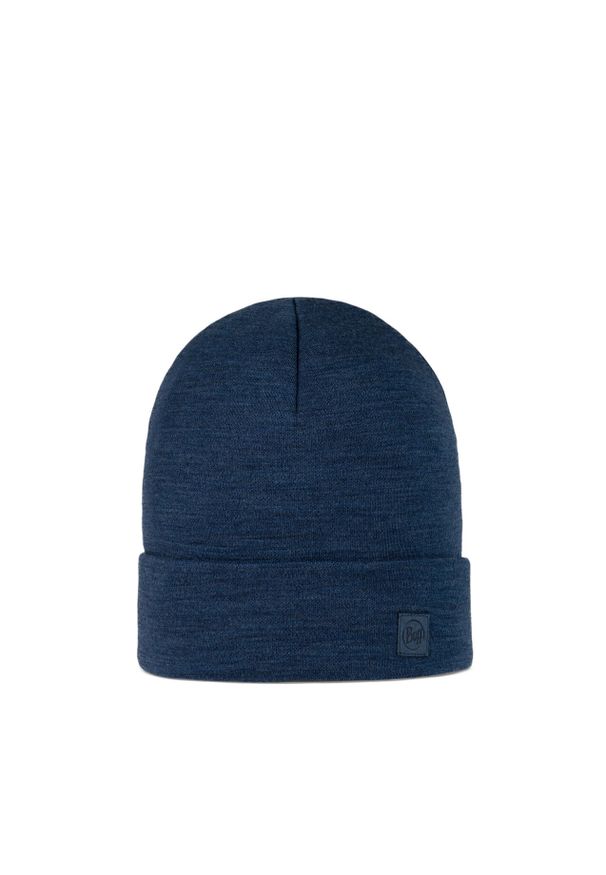 Buff - Czapka zimowa z wełny merino heavyweight. Kolor: niebieski. Materiał: wełna. Sezon: zima. Styl: sportowy