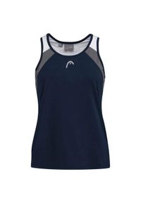 Head - Koszulka bez rękawów dla dziewczynek CLUB 22 Tank Top. Kolor: niebieski. Materiał: poliester. Długość rękawa: bez rękawów. Sport: tenis