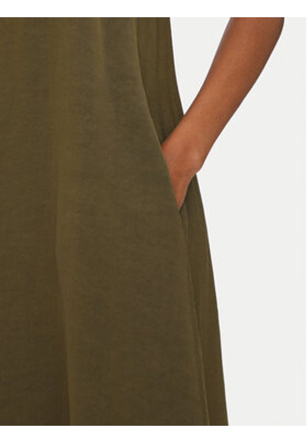 ViCOLO Sukienka letnia TD0758 Khaki Regular Fit. Kolor: brązowy. Materiał: wiskoza. Sezon: lato