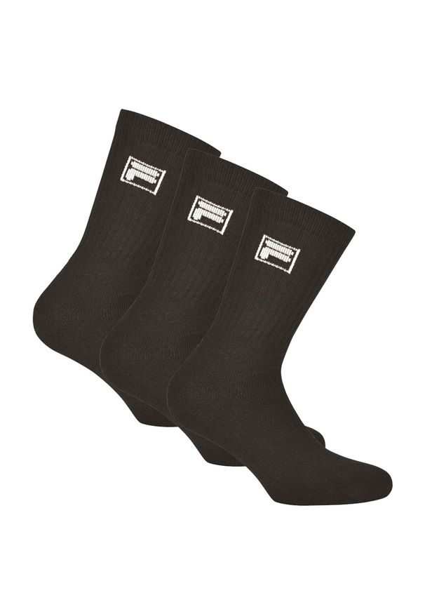 Skarpetki Tenisowe Unisex Fila Crew - 3-Pakowe Czarne, Rozmiar 43-46. Kolor: czarny. Sport: tenis