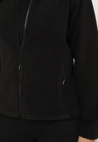 Born2be - Czarna Rozpinana Bluza ze Ściągaczami Laorin. Kolor: czarny. Materiał: jeans #4