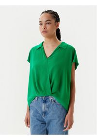 Calvin Klein Bluzka LV044C199G Zielony Regular Fit. Kolor: zielony. Materiał: syntetyk
