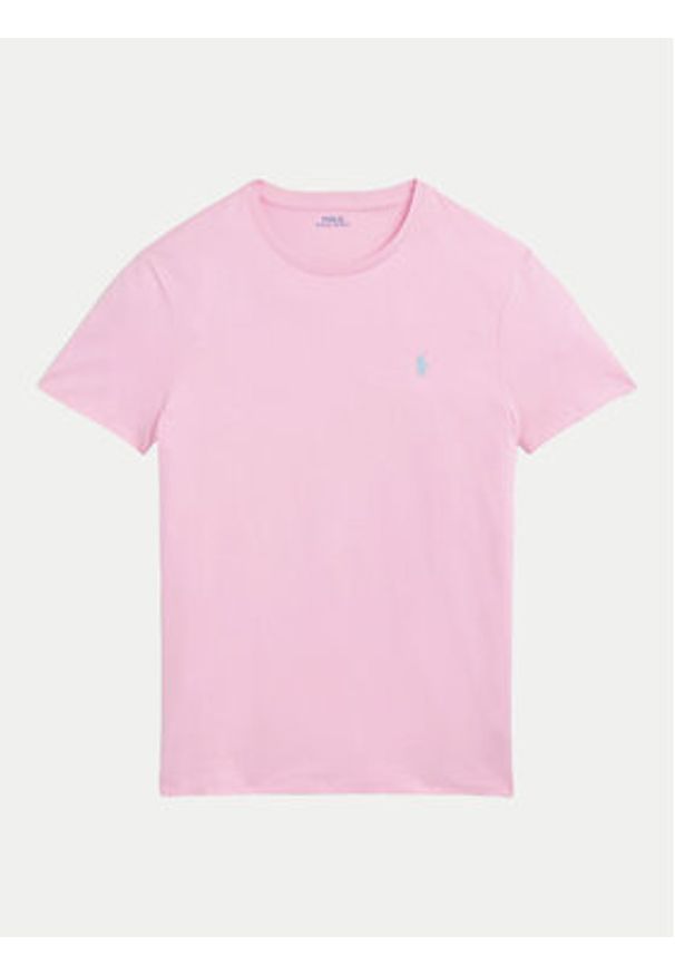 Polo Ralph Lauren T-Shirt 710671438417 Różowy Slim Fit. Typ kołnierza: polo. Kolor: różowy. Materiał: bawełna