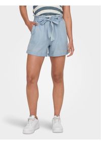 only - ONLY Szorty materiałowe Bea 15255715 Błękitny Regular Fit. Kolor: niebieski. Materiał: bawełna, wiskoza