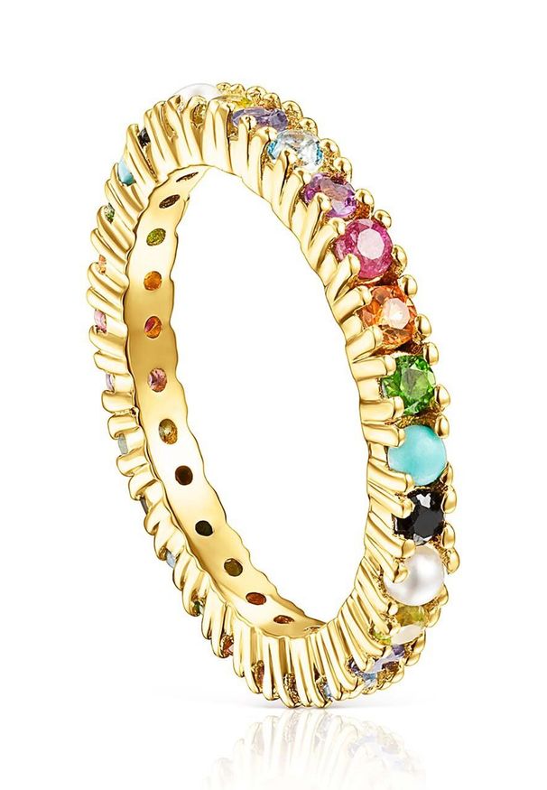 Tous pierścionek ze srebra pokrytego złotem. Materiał: złote, srebrne. Kolor: złoty