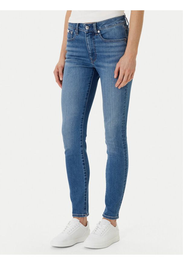 Calvin Klein Jeans Jeansy LV047F704G Niebieski Skinny Fit. Kolor: niebieski