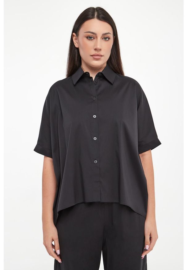 Max Mara Beachwear - Koszula damska z krótkim rękawem Pittura MAX MARA BEACHWEAR. Długość rękawa: krótki rękaw. Długość: krótkie