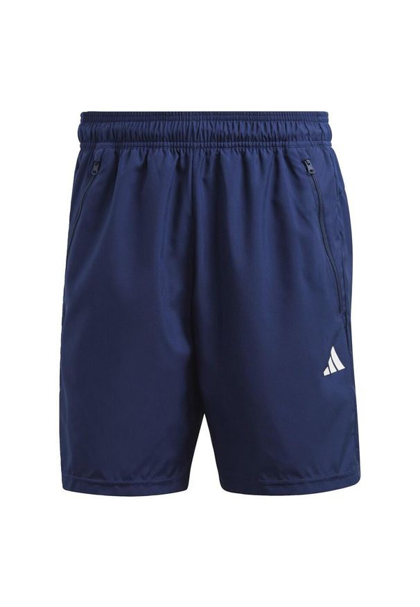 Adidas - Spodenki krótkie treningowe męskie adidas Essentials. Kolor: niebieski, wielokolorowy, biały. Materiał: materiał. Długość: krótkie. Sport: bieganie