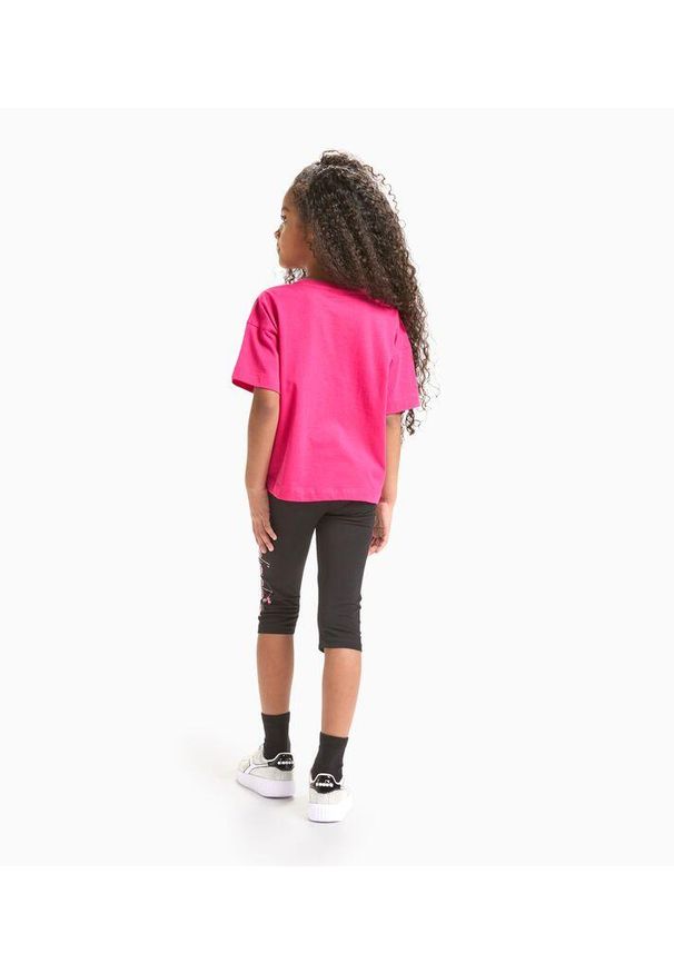 Komplet dziecięcy koszulka + legginsy Diadora JG Set Hoops Junior. Kolor: różowy, wielokolorowy, czarny. Sport: piłka nożna