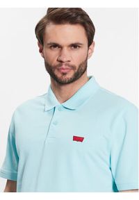 Levi's® Polo Housemark A4842-0019 Niebieski Slim Fit. Typ kołnierza: polo. Kolor: niebieski. Materiał: bawełna #3