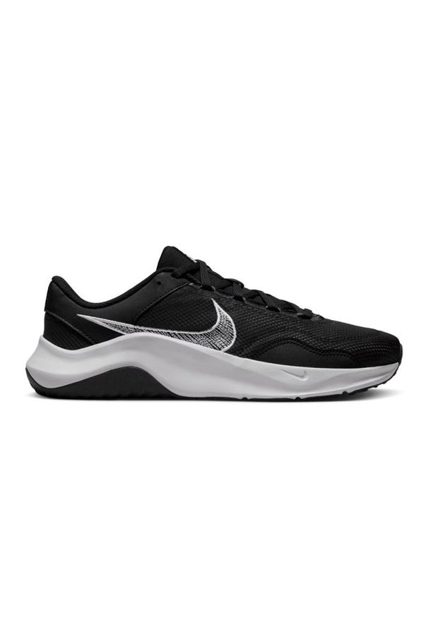 Buty Nike Legend Essential 3 Next Nature M DM1120-001 czarne. Kolor: czarny. Materiał: guma, materiał, syntetyk. Obcas: na płaskiej podeszwie
