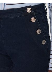 Morgan Szorty jeansowe 241-SHIVAL Granatowy Slim Fit. Kolor: niebieski. Materiał: bawełna #4