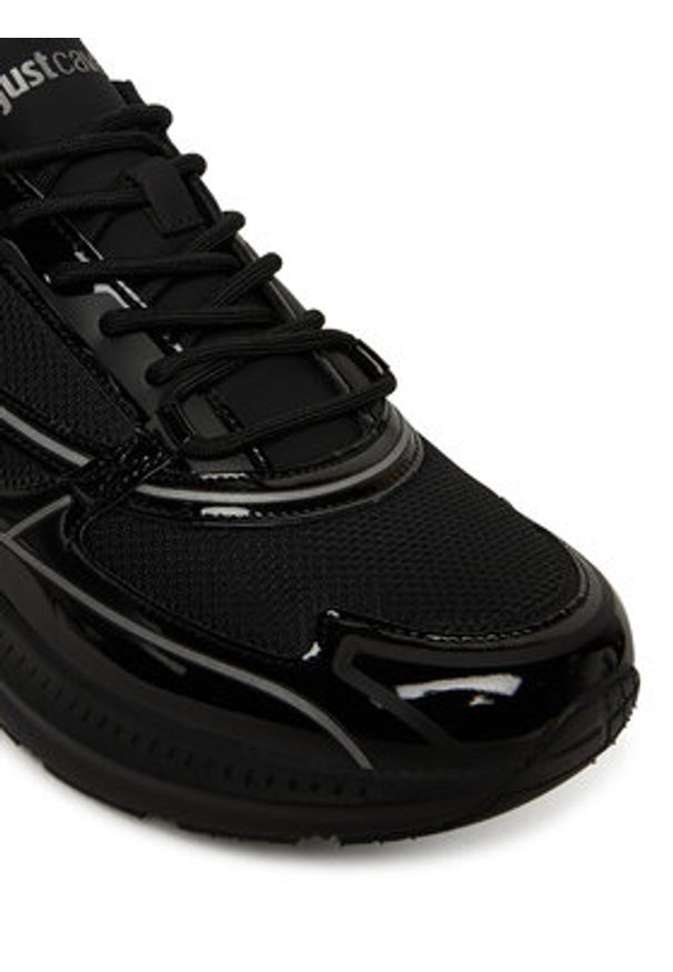 Just Cavalli Sneakersy 79QA3SJ1 ZSD43 Czarny. Kolor: czarny. Materiał: materiał