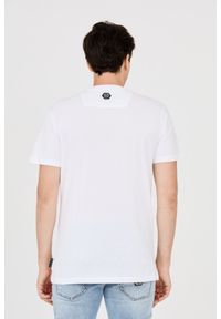 Philipp Plein - PHILIPP PLEIN T-shirt męski biały z dużym logo. Kolor: biały #4