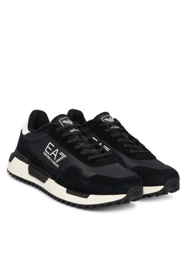 EA7 Emporio Armani Sneakersy 7X000380 AF19175 MC138 Czarny. Kolor: czarny. Materiał: skóra