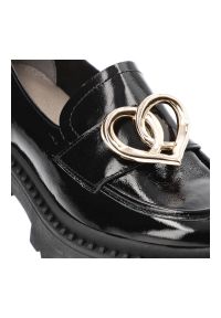 Czarne Półbuty Armodo Damskie Eleganckie Obuwie. Okazja: do pracy, na spotkanie biznesowe. Kolor: czarny. Materiał: skóra, lakier. Wzór: gładki. Styl: elegancki #4