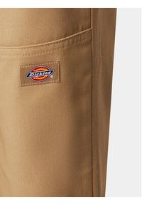 Dickies Spodnie materiałowe Double DK0A4XZE Khaki Slim Fit. Kolor: brązowy. Materiał: syntetyk