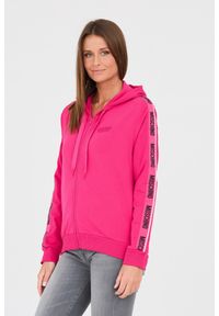 MOSCHINO Różowa damska bluza z lampasami, Rozmiar M. Kolor: różowy #2