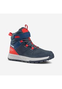 quechua - Buty turystyczne dla dzieci Quechua SH500 Warm zapinane na rzep wodoodporne. Zapięcie: rzepy. Kolor: czerwony, niebieski, wielokolorowy. Sezon: zima. Sport: turystyka piesza #1