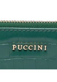 Puccini Duży Portfel Damski BLP830C Zielony. Kolor: zielony. Materiał: skóra