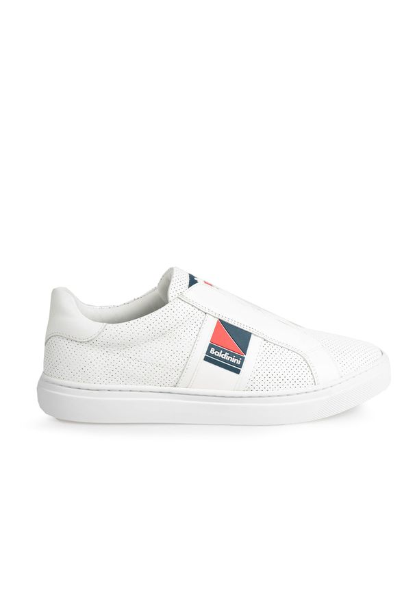 Baldinini Sneakersy | 095335XNAPT | Mężczyzna | Biały. Zapięcie: bez zapięcia. Kolor: biały. Materiał: skóra. Wzór: aplikacja
