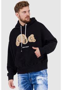 PALM ANGELS Czarna męska bluza z kapturem Bear, Rozmiar XXL. Typ kołnierza: kaptur. Kolor: czarny