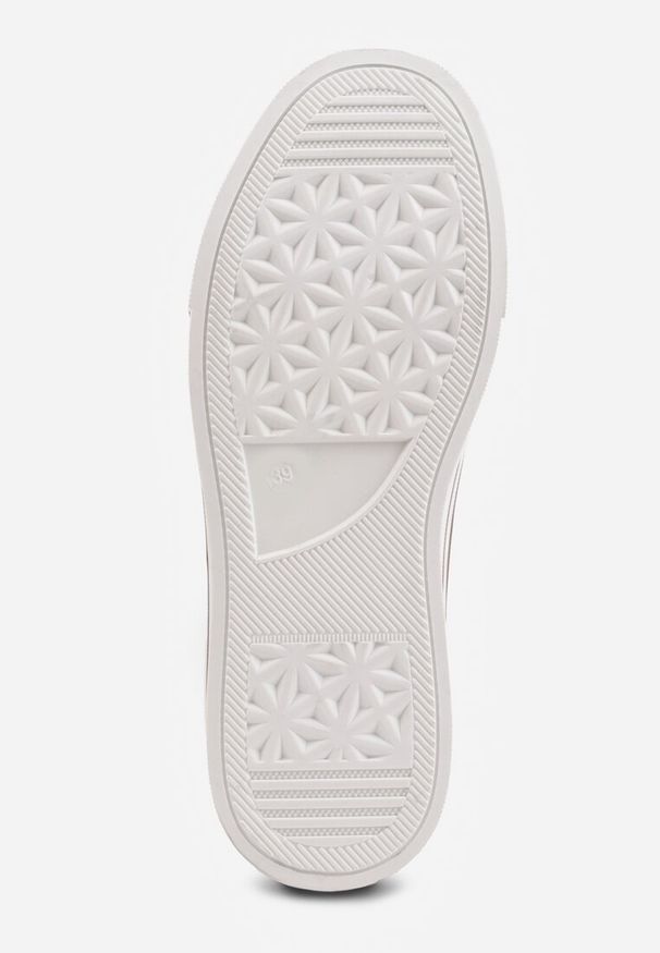 Renee - Brązowe Ażurowe Trampki na Platformie Irivana. Kolor: brązowy. Materiał: jeans, zamsz. Szerokość cholewki: normalna. Wzór: ażurowy. Obcas: na platformie. Styl: boho, sportowy