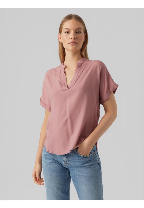 Vero Moda Bluzka Beauty 10279697 Różowy Regular Fit. Kolor: różowy. Materiał: wiskoza