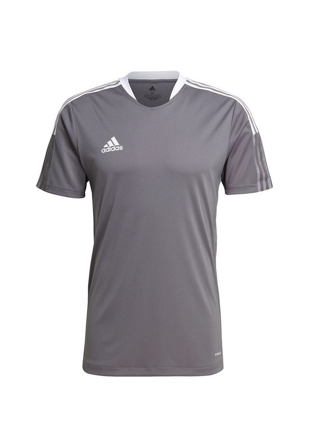 Adidas - Koszulka męska adidas Tiro 21 Training Jersey. Kolor: szary. Materiał: jersey