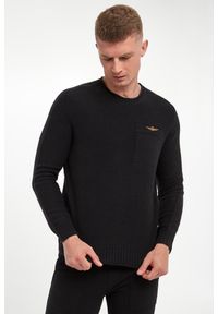 Aeronautica Militare - Sweter męski z wełną AERONAUTICA MILITARE. Materiał: wełna