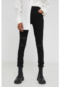 Answear Lab Jeansy damskie kolor czarny high waist. Stan: podwyższony. Kolor: czarny. Styl: wakacyjny #1