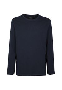 MEN'S HEALTH - Koszulka męska ATHL DPT Logan, długi rękaw, granatowa. Okazja: na co dzień. Kolor: niebieski. Materiał: bawełna. Długość rękawa: długi rękaw. Długość: długie. Styl: casual #1