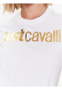 Just Cavalli T-Shirt 74PBHF00 Biały Regular Fit. Kolor: biały. Materiał: bawełna #5