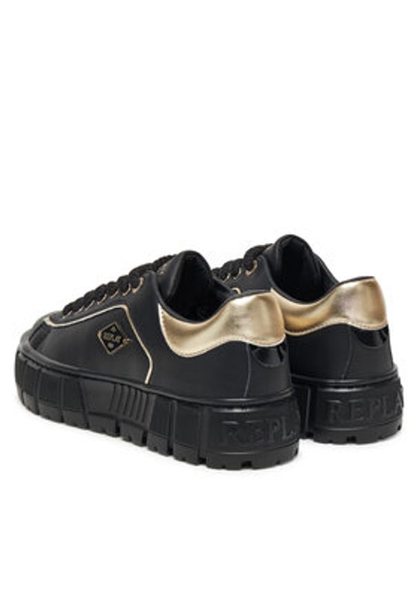 Replay - REPLAY Sneakersy GWZ7G .000.C0001L Czarny. Kolor: czarny. Materiał: skóra