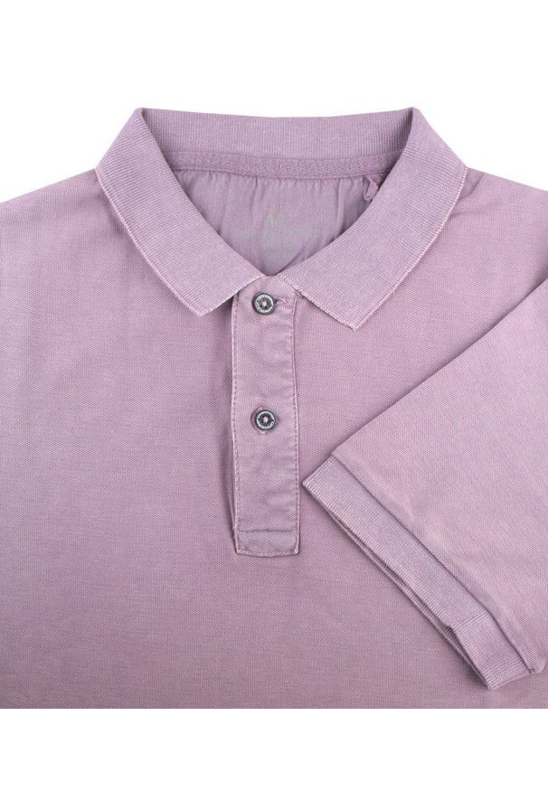 Koszulka Polo, Męska - Adriano Guinari - Zgaszony Liliowy Kolor. Typ kołnierza: polo. Kolor: liliowy. Materiał: bawełna. Styl: klasyczny