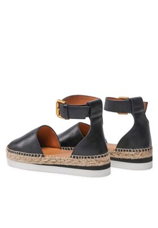 See By Chloé Espadryle SB26150 Czarny. Kolor: czarny. Materiał: skóra