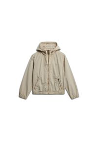 Kurtka z kapturem z wytartego sztruksu damska Superdry. Typ kołnierza: kaptur. Kolor: beżowy. Materiał: sztruks #1