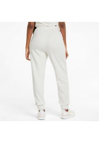 Spodnie damskie Puma ESS+ Embroidery High-Waist Pants FL. Stan: podwyższony. Kolor: biały