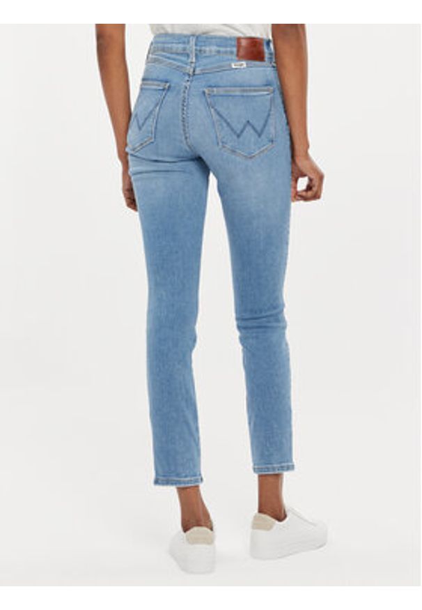 Wrangler Jeansy 112342896 Niebieski Skinny Fit. Kolor: niebieski
