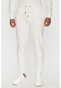 Guess - GUESS Białe spodnie męskie Aldwin, Rozmiar L. Kolor: biały. Materiał: poliester, bawełna, materiał #1
