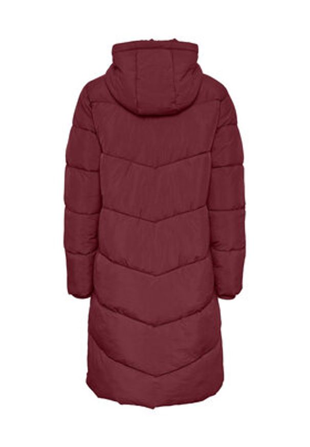 Pieces Płaszcz zimowy 17126619 Bordowy Regular Fit. Kolor: czerwony. Materiał: syntetyk. Sezon: zima