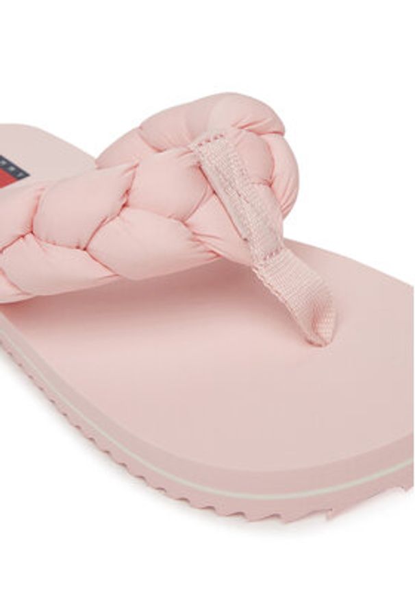 Tommy Jeans Japonki Braided Thong Beach Sandal EN0EN02877 Różowy. Kolor: różowy. Materiał: materiał