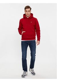 Tommy Jeans Bluza Tjm Regular Fleece Hoodie DM0DM09593 Czerwony Regular Fit. Kolor: czerwony. Materiał: bawełna