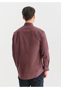 Pako Lorente - PAKO LORENTE - Bordowa koszula w geometryczny wzór. Kolor: czerwony. Materiał: elastan, bawełna. Długość rękawa: długi rękaw. Długość: długie. Wzór: geometria. Sezon: jesień #8
