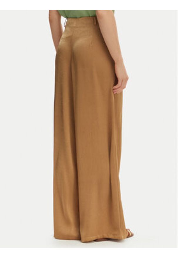 Iconique Spodnie palazzo Harper IC26-014 Brązowy jasny Wide Leg. Kolor: brązowy. Materiał: syntetyk