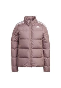 Adidas - Essentials Midweight Down Jacket. Kolor: fioletowy. Materiał: puch, syntetyk