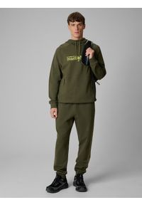 4f - 4F Spodnie dresowe joggery męskie - khaki XL. Kolor: oliwkowy, brązowy, wielokolorowy. Materiał: dresówka. Sport: fitness #1