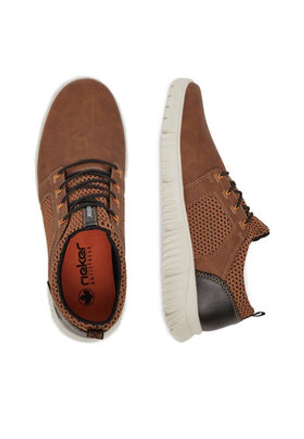 Rieker Sneakersy B7588-24 Brązowy. Kolor: brązowy. Materiał: skóra