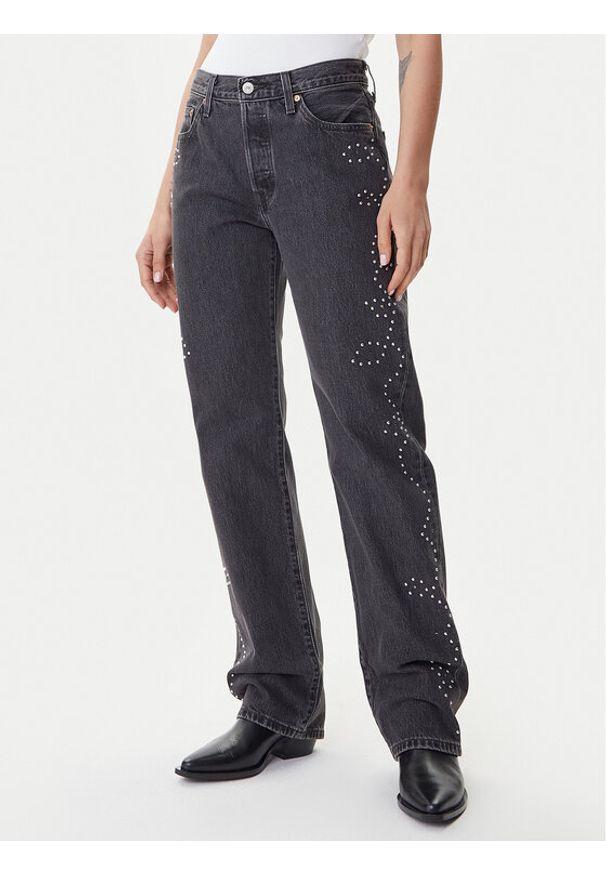 Levi's® Jeansy 501® ’90 A1959-0092 Czarny Straight Fit. Kolor: czarny